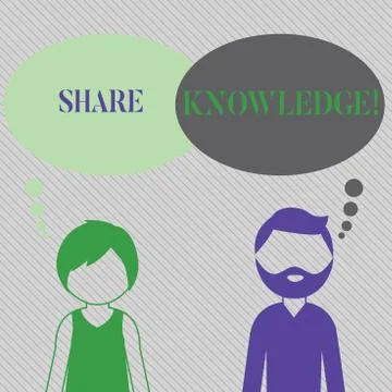 Text sign showing Share Knowledge. Conceptual photo exchanged among showing Stock Illustration