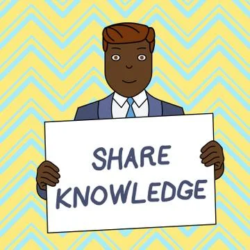 Text sign showing Share Knowledge. Conceptual photo teaching others what I Stock Illustration