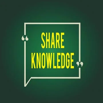 Text sign showing Share Knowledge. Conceptual photo teaching others what I Stock Illustration