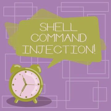Text sign showing Shell Comanalysisd Injection. Conceptual photo used by hackers 스톡 일러스트