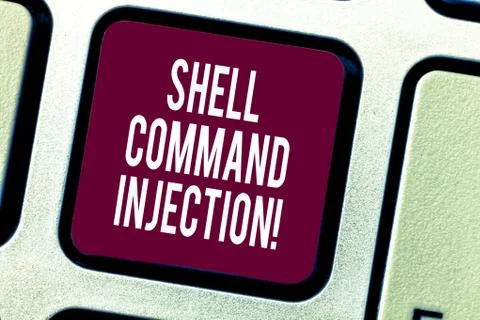 Text sign showing Shell Comanalysisd Injection. Conceptual photo used by hackers Stock Photos
