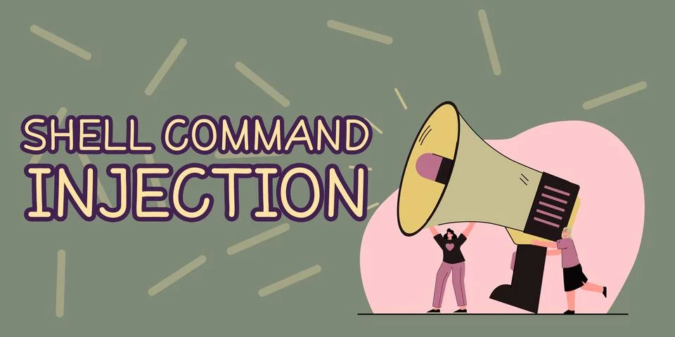 Text sign showing Shell Command Injection. Business showcase used by hackers to イラスト素材