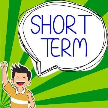 Text sign showing Short Term. Business concept occurring over or involving a Ilustração Stock