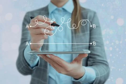 Text sign showing Simplify your ideas. Conceptual photo Make your business Stock Photos