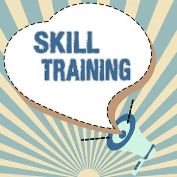 Text sign showing Skill Training. Internet Concept designed to gain and enhance Stock Illustration