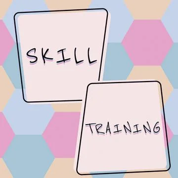 Text sign showing Skill Training. Word for designed to gain and enhance the イラスト素材