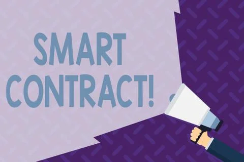 Text sign showing Smart Contract. Conceptual photo the computer protocol running Illustrazione stock