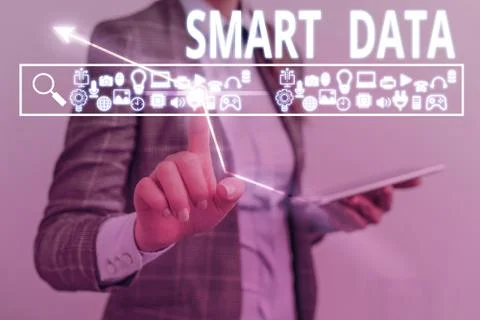 Text sign showing Smart Data. Conceptual photo digital information that is 写真素材