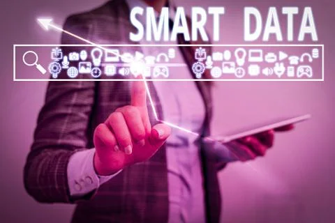 Text sign showing Smart Data. Conceptual photo digital information that is Stock Photos