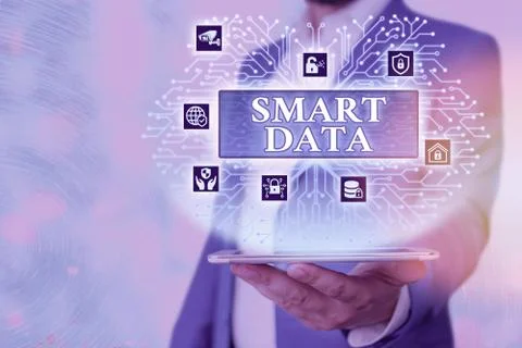 Text sign showing Smart Data. Conceptual photo digital information that is 写真素材