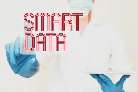 Text sign showing Smart Data. Internet Concept digital information that is Foto stock