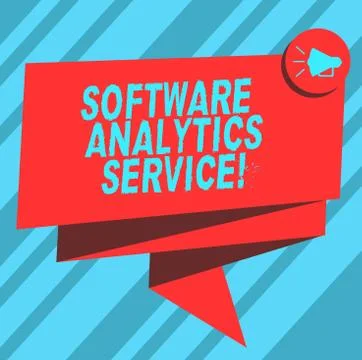 Text sign showing Software Analytics Service. Conceptual photo Used to enhance Stock Illustration