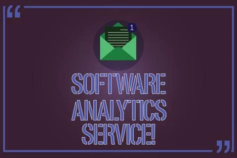 Text sign showing Software Analytics Service. Conceptual photo Used to enhance Stockillustratie