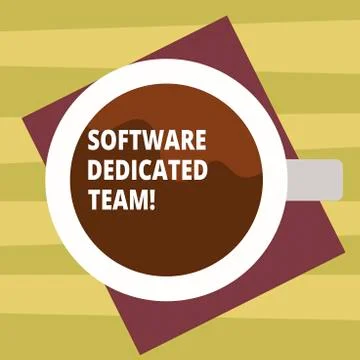Text sign showing Software Dedicated Team. Conceptual photo business approach to Stock Illustration