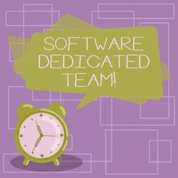 Text sign showing Software Dedicated Team. Conceptual photo business approach to Stock Illustration