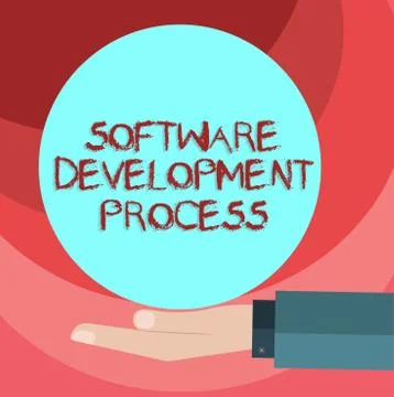 Text sign showing Software Development Process. Conceptual photo Process of Stockillustratie