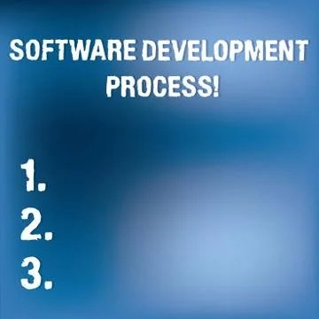 Text sign showing Software Development Process. Conceptual photo Process of 스톡 일러스트