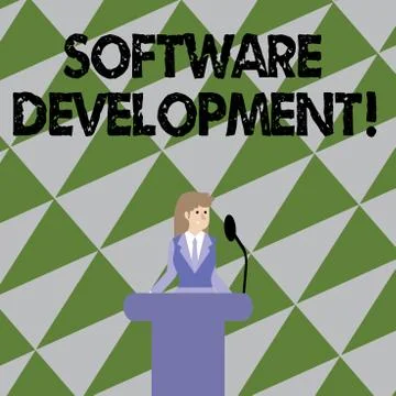 Text sign showing Software Development. Conceptual photo software is created 스톡 일러스트
