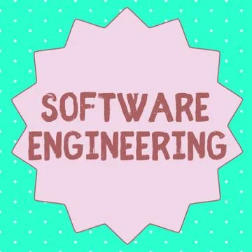 Text sign showing Software Engineering. Conceptual photo Program Development in 스톡 일러스트