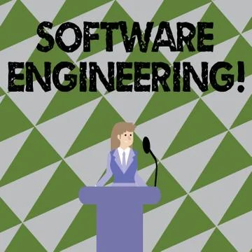 Text sign showing Software Engineering. Conceptual photo apply engineering to Stockillustratie