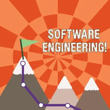 Text sign showing Software Engineering. Conceptual photo apply engineering to Stock Illustration