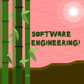 Text sign showing Software Engineering. Conceptual photo apply engineering to Stock Illustration