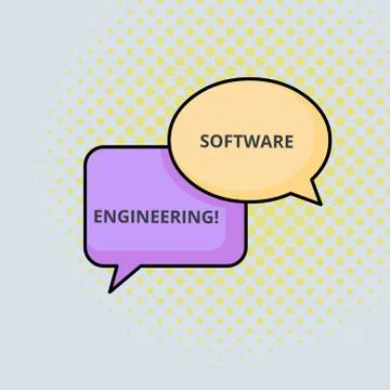 Text sign showing Software Engineering. Conceptual photo Program Development in 스톡 일러스트