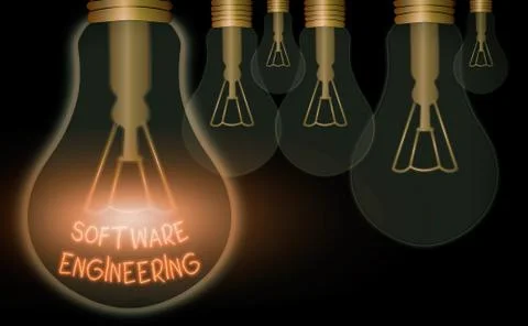 Text sign showing Software Engineering. Conceptual photo Program Development in イラスト素材