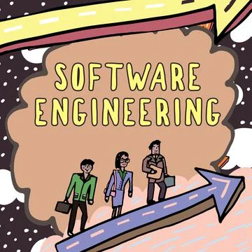 Text sign showing Software Engineering. Internet Concept Program Development in Illustrazione stock