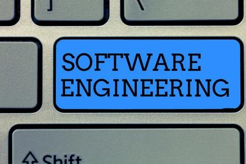 Text sign showing Software Engineering. Conceptual photo Program Development  Stock Photos