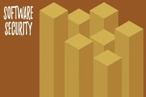 Text sign showing Software Security. Conceptual photo implemented to protect 库存插图