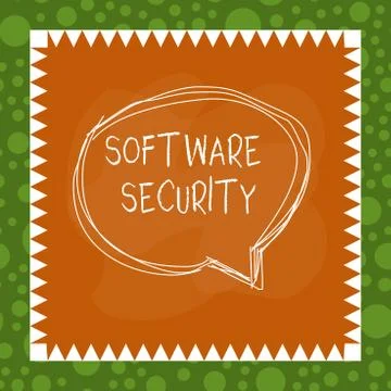 Text sign showing Software Security. Conceptual photo implemented to protect Stock Illustration