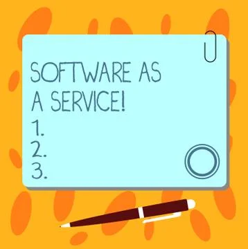Text sign showing Software As A Service. Conceptual photo Mobile apps and イラスト素材