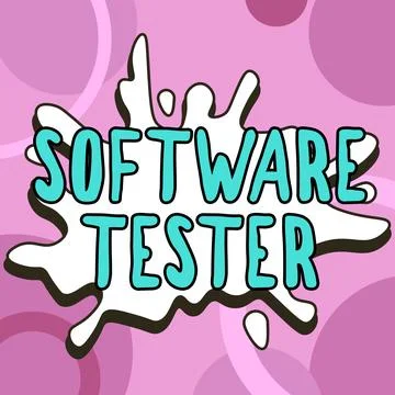 Text sign showing Software Tester. Business concept implemented to protect イラスト素材