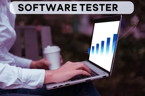 Text sign showing Software Tester. Business approach implemented to protect Foto stock