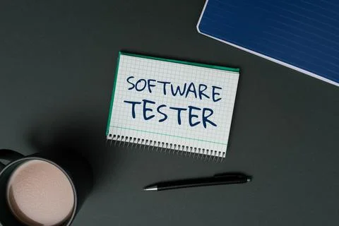 Text sign showing Software Tester. Conceptual photo implemented to protect Foto stock