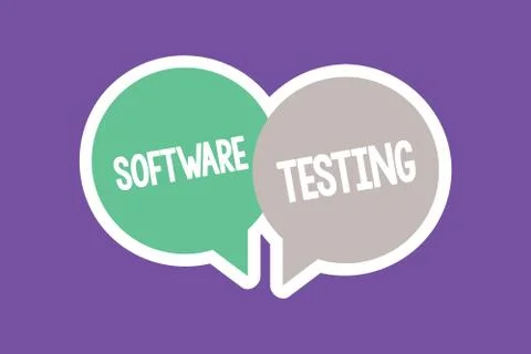 Text sign showing Software Testing. Conceptual photo investigation provide Illustrazione stock