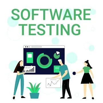 Text sign showing Software Testing. Internet Concept investigation provide Stock Illustration