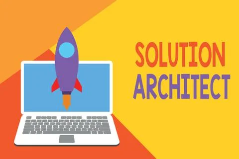 Text sign showing Solution Architect. Conceptual photo Design applications or Stock Illustration