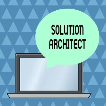 Text sign showing Solution Architect. Conceptual photo Design applications or Stock Illustration