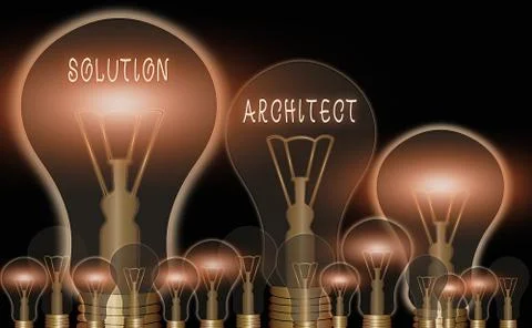 Text sign showing Solution Architect. Conceptual photo Design applications or Stock Illustration