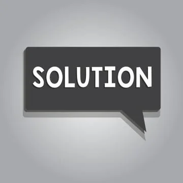 Text sign showing Solution. Conceptual photo means of solving problem or dealing Stock Illustration
