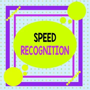 Text sign showing Speed Recognition. Conceptual photo technology used to detect Stock Illustration