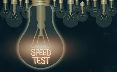 Text sign showing Speed Test. Conceptual photo psychological test for the Stock Illustration