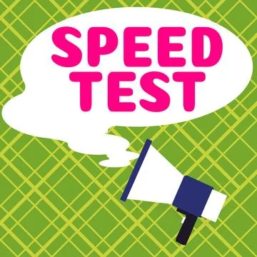 Text sign showing Speed Test. Conceptual photo psychological test for the Stock Illustration