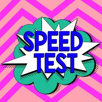 Text sign showing Speed Test. Business showcase psychological test for the Stock Illustration