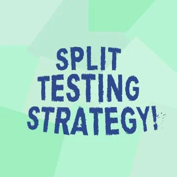 Text sign showing Split Testing Strategy. Conceptual photo conducting Stock Illustration