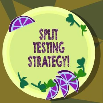 Text sign showing Split Testing Strategy. Conceptual photo conducting Stock Illustration