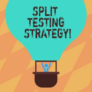 Text sign showing Split Testing Strategy. Conceptual photo conducting 스톡 일러스트