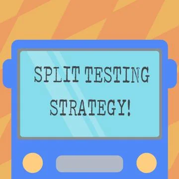 Text sign showing Split Testing Strategy. Conceptual photo conducting 스톡 일러스트